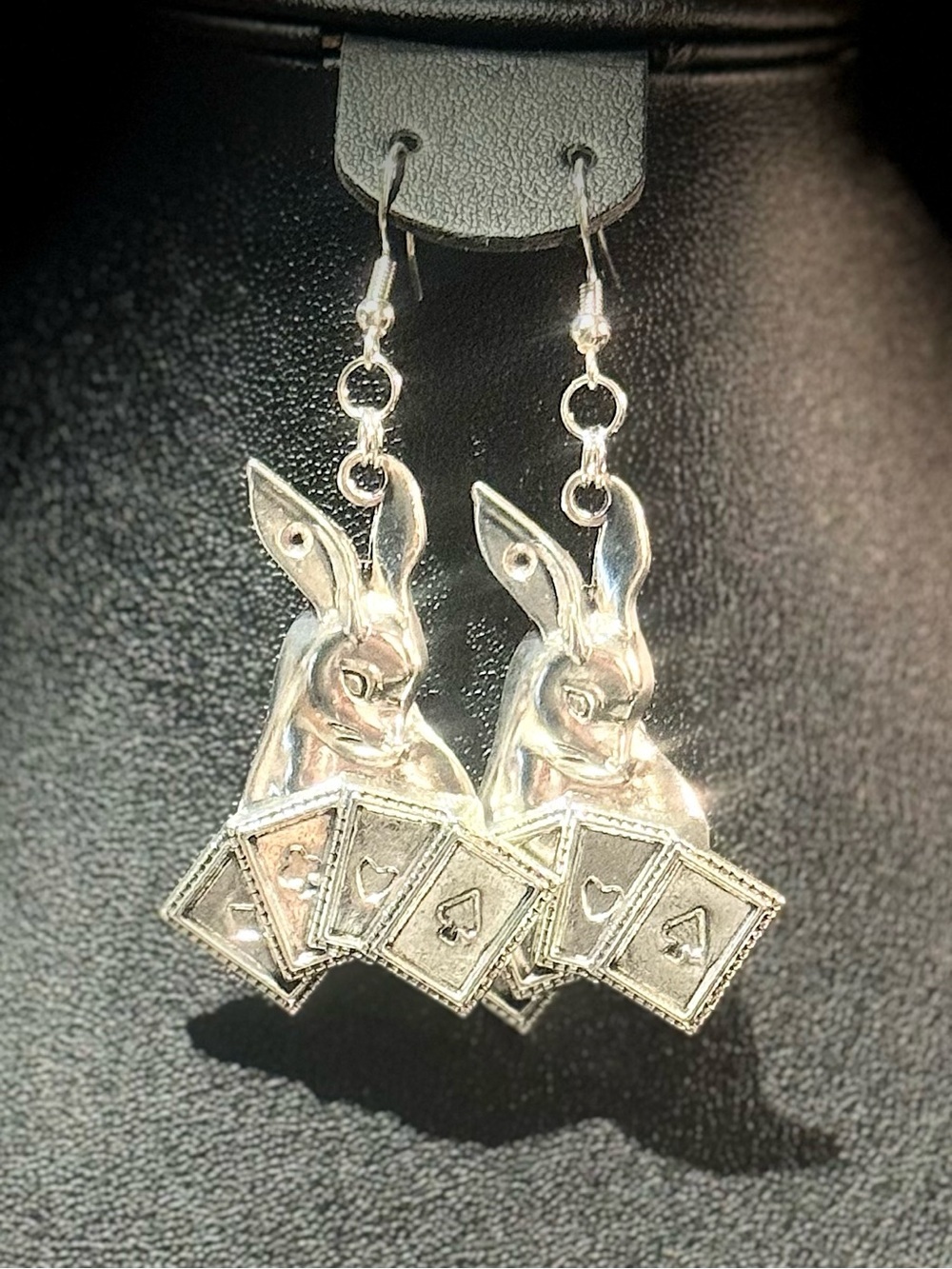 Silver Charm Pendant Necklace and Earrings Set - Picture 7 of 8